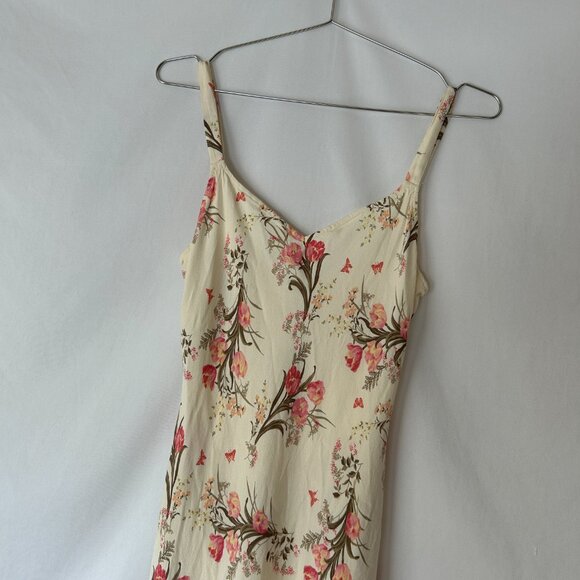 Reformation Slip Dress Floral L Strappy L Midi - Picture 5 of 9